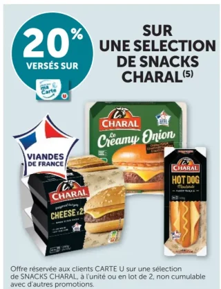 Une sélection de snacks Charal