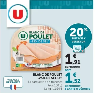 U Blanc de Poulet -25% de sel