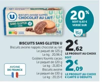 Biscuits sans gluten U