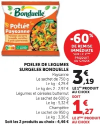 Poêlée de légumes surgelée Bonduelle