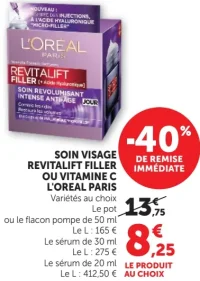 Soin Visage Revitalift Filler ou Vitamine C L'Oréal Paris