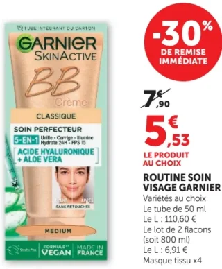 Routine soin visage Garnier