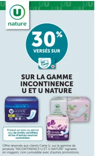 Gamme Incontinence U et U Nature