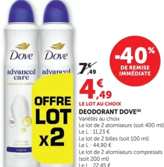 Deodorant Dove Advanced Care
