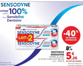 Dentifrice Sensodyne Sensibilité & Gencives