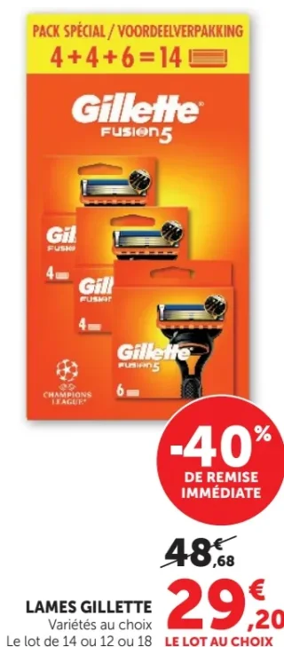 Lames Gillette Fusion 5