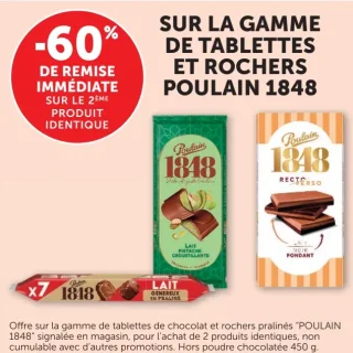 Gamme de tablettes et rochers Poulain 1848