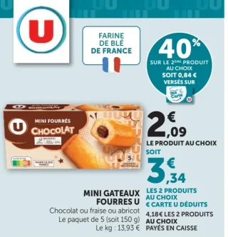 Mini Gâteaux Fourrés U