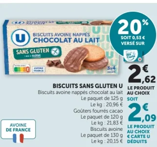 Biscuits sans gluten U