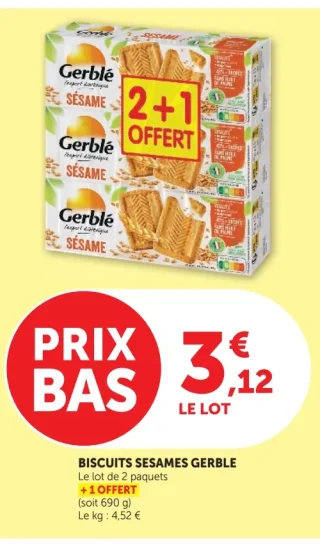 Biscuits Sésames Gerblé