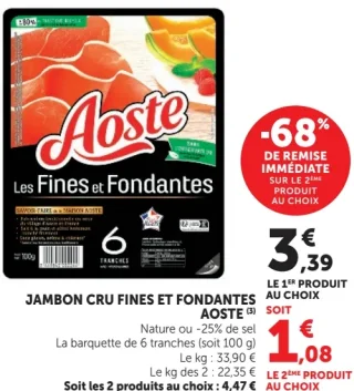 Jambon Cru Fines et Fondantes Aoste