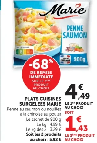 Plats cuisinés surgelés Marie