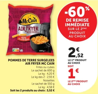 Pommes de terre surgelées Air Fryer McCain