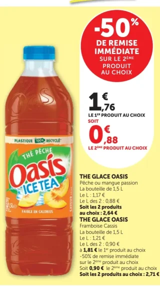 Oasis Ice Tea th  p che ou mangue passion