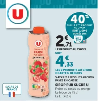 Sirop pur sucre U