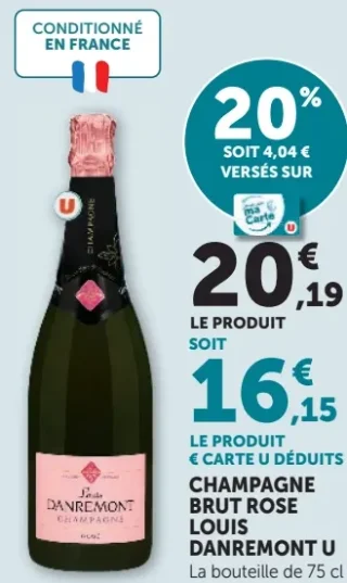 CHAMPAGNE BRUT ROSE LOUIS DANREMONT U
