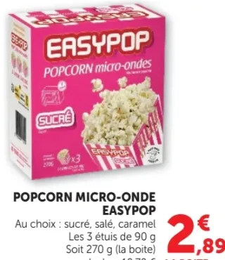 Popcorn micro-ondes Easypop