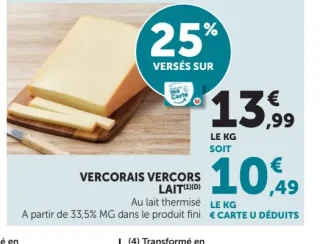 Vercorais vercors lait