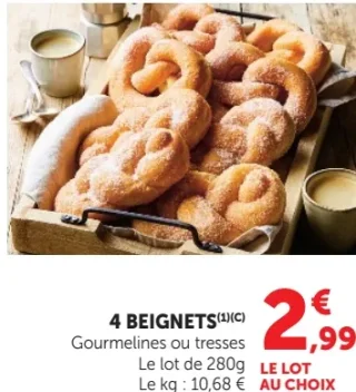 4 Beignets Gourmelines ou tresses