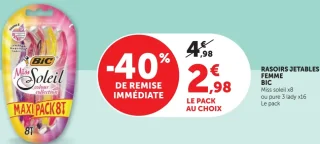 Rasoirs jetables femme Bic Miss Soleil