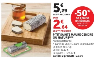 P'tit Sainte Maure Cendré ou Nature