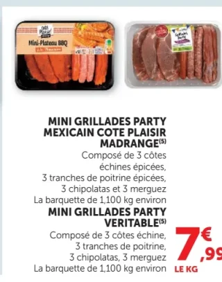 Mini grillades party mexicain Cote Plaisir Madrange ou Mini grillades party Véritable