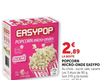 Popcorn Micro-onde Easypop