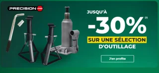 Jusqu'à -30% sur une sélection d'outillage Precision Steel