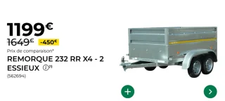 Remorque 232 RR X4 - 2 essieux