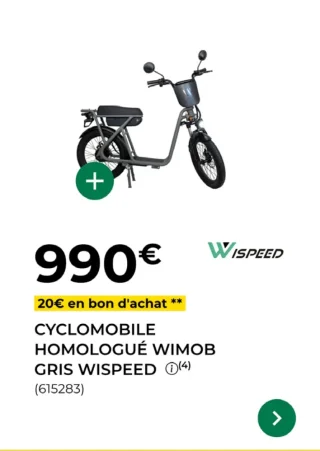 Cyclomobile homologué Wimob gris Wispeed