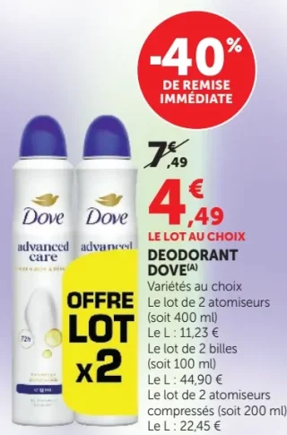 Deodorant Dove Advanced Care