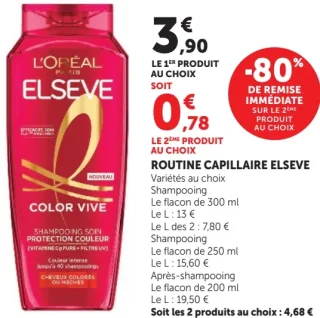 Routine capillaire L'Oréal Elseve (Shampooing / Après-shampooing)