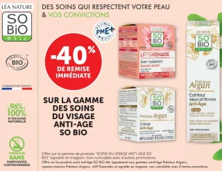 Gamme de soins du visage anti-âge SO'BiO étic