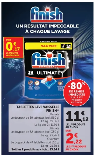 TABLETTES LAVE VAISSELLE FINISH Ultimate, Ultimate ou Quantum