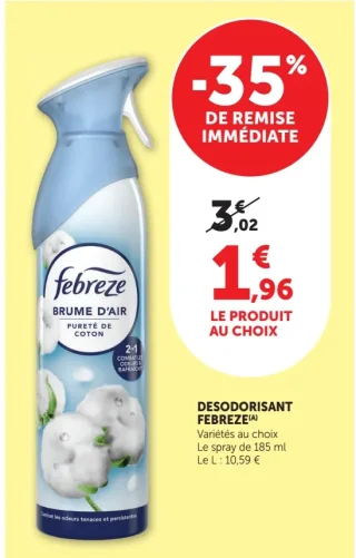 DESODORISANT FEBREZE Variétés au choix