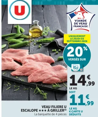 Veau Filière U Escalope ★★★ à griller