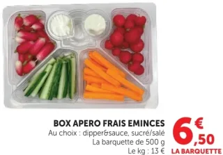 BOX APERO FRAIS EMINCES dipper & sauce