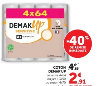 Coton Demak'Up Sensitive 4x64 ou just 1 3x50 ou expert 4x70