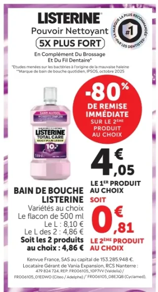 BAIN DE BOUCHE LISTERINE TOTAL CARE