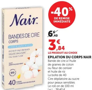 Bandes de Cire Corps Nair