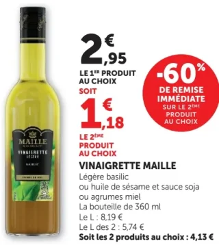 Vinaigrette Maille Légère basilic