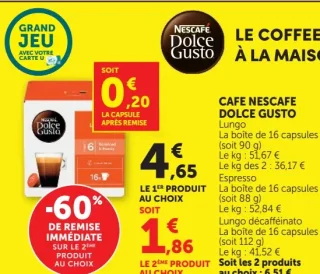 CAFE NESCAFE DOLCE GUSTO Lungo, Espresso, Lungo décafféinato