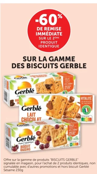 SUR LA GAMME DES BISCUITS GERBLE