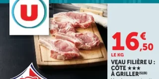 Veau Filière U : Côte à griller