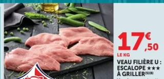 Veau Filière U : Escalope à griller