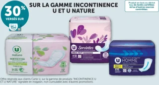 Sur la gamme incontinence U et U Nature