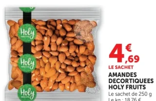 Holy Fruits Amandes décortiquées