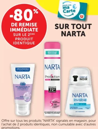 Gamme de déodorants Narta