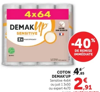 COTON DEMAK'UP Sensitive ou just ou expert