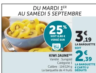 Kiwi Jaune Sungold